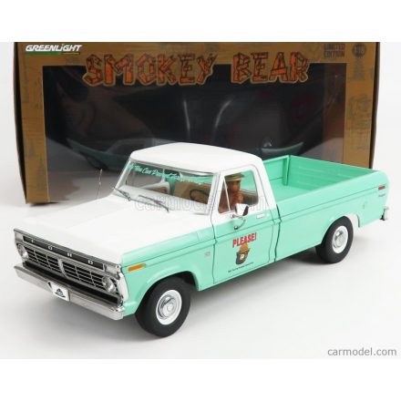 Greenlight Ford F-100 PICK-UP FOREST SERVICE GREEN WITH SMOKEY BEAR FIGURE 1975