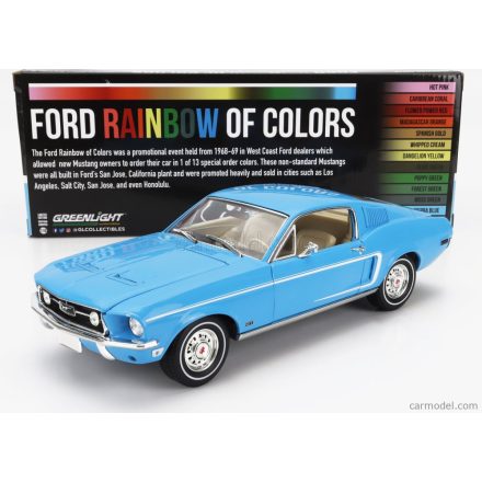Greenlight Ford MUSTANG FASTBACK COUPE 1968 - FORD RAINBOW OF COLORS