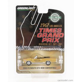   Greenlight PLYMOUTH GTX 426 HEMI CABRIOLET PACE CAR LOS ANGELES TIMES GRAND PRIX AT RIVERSIDE INTERNATIONAL RACEWAY 1967