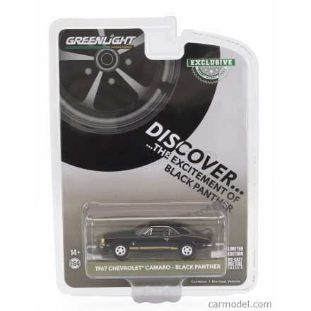 Greenlight CHEVROLET CAMARO COUPE BLACK PANTHER 1967