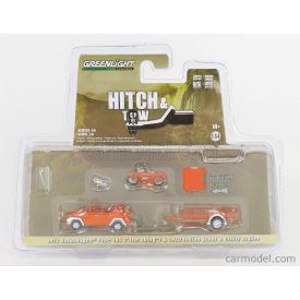   Greenlight VOLKSWAGEN TYPE 181 1973 WITH TRAILER + MOTORCYCLE INDIAN SCOUT 1920