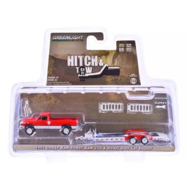   Greenlight DODGE RAM POWER RAM 250 1991 WITH HEAVY DUTY CAR HAULER