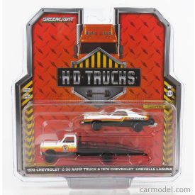   Greenlight CHEVROLET C-30 RAMP TRUCK CARRO ATTREZZI - WRECKER ROAD SERVICE 1972 + CHEVELLE 1976