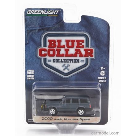 GREENLIGHT JEEP CHEROKEE SPORT WITH SNOW PLOW SPAZZANEVE 2000