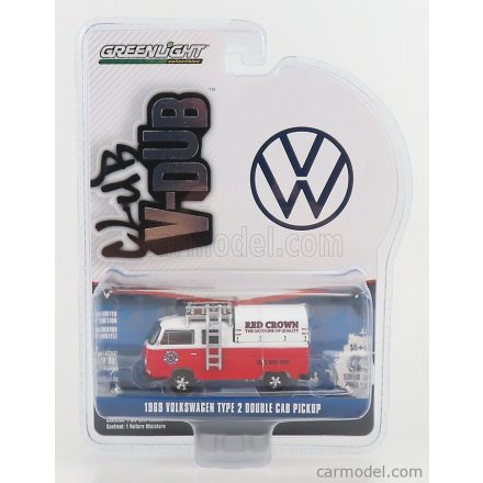 Greenlight VOLKSWAGEN TYPE 2 DOUBLE CABINE RED CROWN 1969