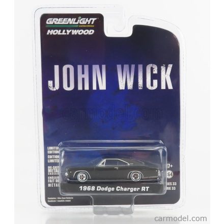 Greenlight DODGE CHARGER R/T COUPE 1968 - JOHN WICK MOVIE 2014