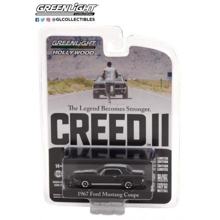 Greenlight Ford Mustang Coupe - Black with White Stripes Hollywood Series 35 - Creed II