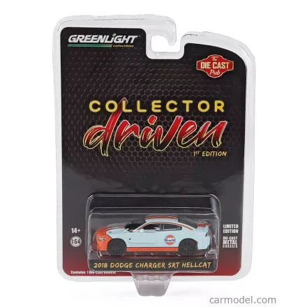Greenlight DODGE CHARGER SRT HELLCAT GULF COUPE 2018