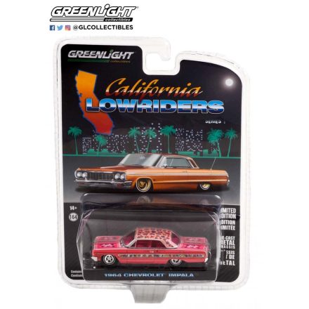 Greenlight CHEVROLET Impala Lowrider Pink with Roses California Lowriders Series 1