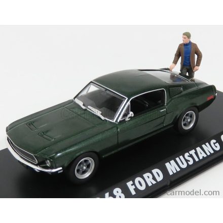 Greenlight FORD USA MUSTANG GT FASTBACK WITH STEVE McQUEEN FIGURE BULLIT 1968