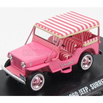 GREENLIGHT  JEEP  WILLYS SURREY CJ3B SOFT-TOP CABRIOLET CLOSED 1953 - PERSONAL CAR ELVIS PRESLEY