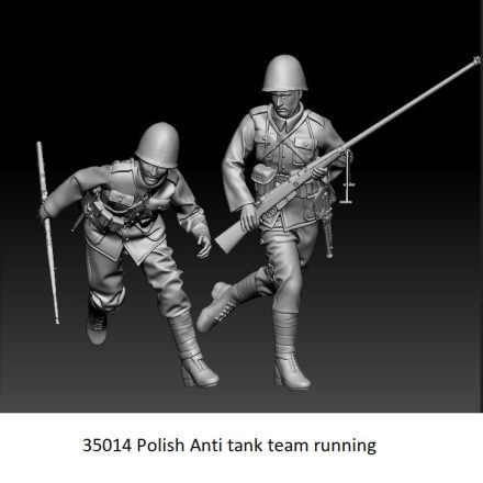 Glowel Miniatures Polish Anti tank team running