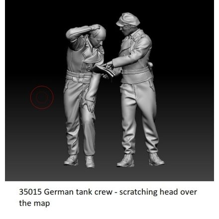 Glowel Miniatures German tank crew - scratching head over the map