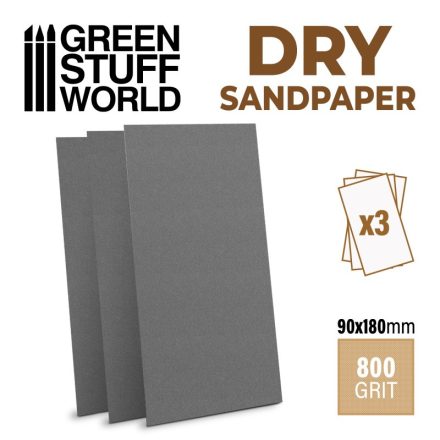 Green Stuff World SandPaper 180x90mm - DRY 800 grit