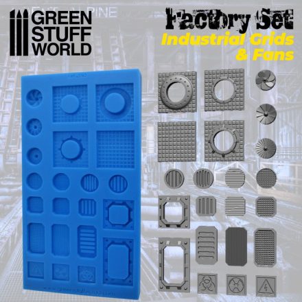 Green Stuff World szilikon forma Grids and Fans