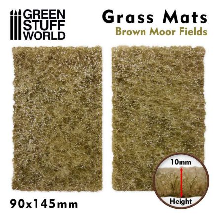 Green Stuff World Grass Mat Cutouts - Brown Moor Fields 2db