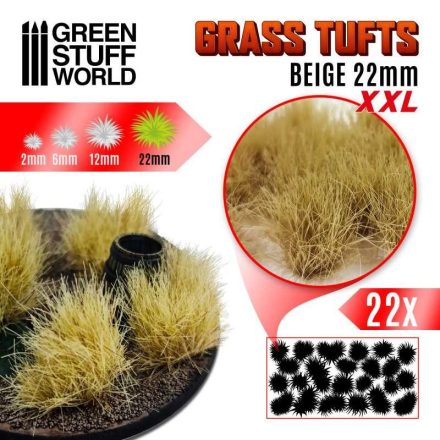 Green Stuff World Grass TUFTS XXL - 22mm self-adhesive - BEIGE