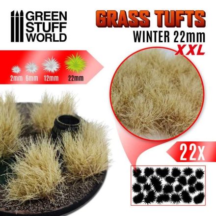 Green Stuff World Grass TUFTS XXL - 22mm self-adhesive - WINTER