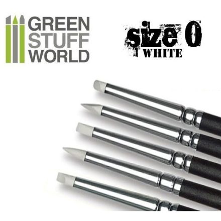Green Stuff World formázó szilikon ecset 0 - WHITE SOFT