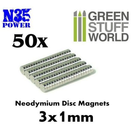 Green Stuff World N35 Neodymium mágnes 3x1mm
