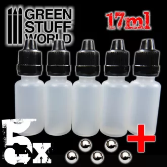   Green Stuff World Spare Paint Pots for mixes with Mixing Balls 5db
