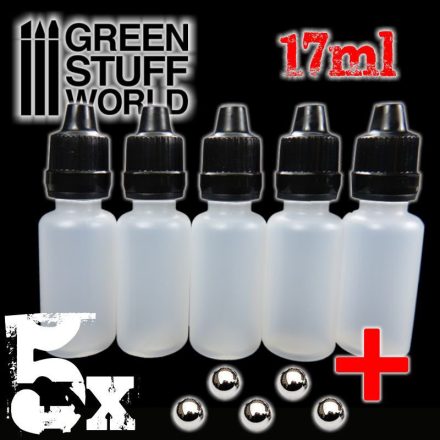 Green Stuff World Spare Paint Pots for mixes with Mixing Balls 5db