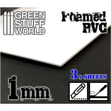 Green Stuff World habosított műanyag lap 1mm