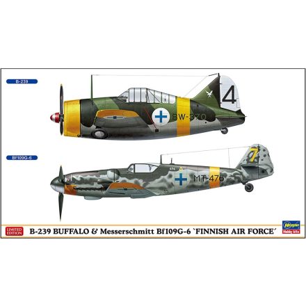 Hasegawa B-239 Buffalo & Messerschmitt Bf109G-6 FAF makett