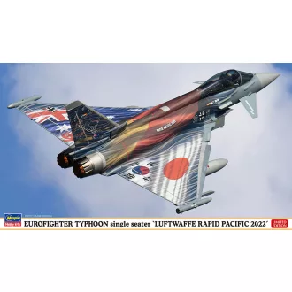   Hasegawa Eurofighter Typhoon Single Seater 'Luftwaffe Rapid Pacific 2022' - katonai repülő makett