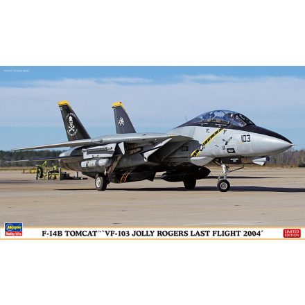 Hasegawa F-14B Tomcat 'VF-103 Jolly Rogers Last Flight 2004' makett