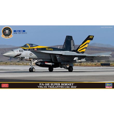 Hasegawa F/A-18 E Super Hornet - "VFA-151 Vigilantes CAG 2022" makett