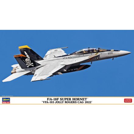 Hasegawa Boeing F/A-18 F Super Hornet - 'VFA-103 Jolly Rogers CAG 2022' makett