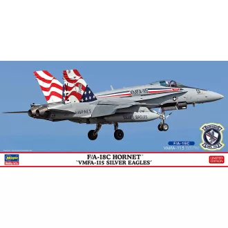   Hasegawa McDonnell Douglas F/A-18 C Hornet - 'VMFA-115 Silver Eagles' - katonai repülő makett