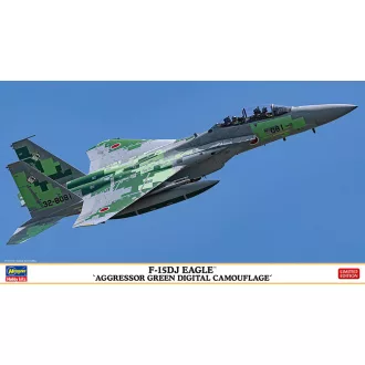   Hasegawa McDonnell Douglas F-15DJ Eagle - Aggressor Green Digital Camouflage - katonai repülő makett