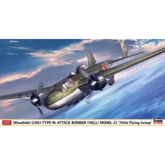   Hasegawa Mitsubishi G3M3 Type 96 Attack Bomber (Nell) Model 23 '755th Flying Group' - katonai repülő makett
