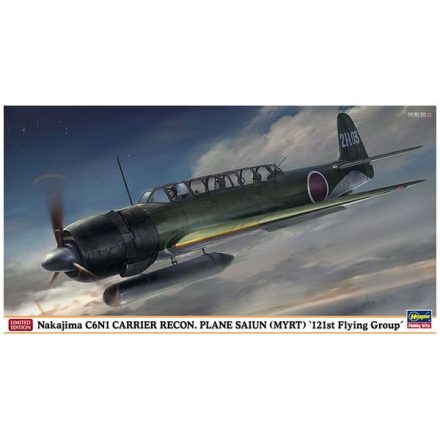 Hasegawa Nakajima C6N1 Carrier Recon Plane Saiun (Myrt) "121st Flying Group" makett