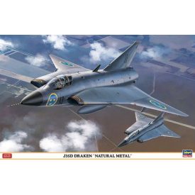   Hasegawa J 35D Draken "Natural Metal" Limited Edition makett