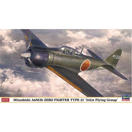Hasegawa Mitsubishi A6M2b Zero Fighter Type 21 "341st FG" makett