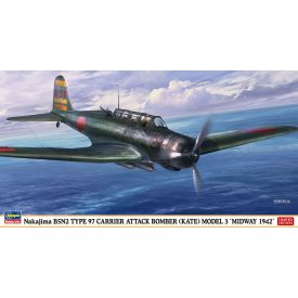   Hasegawa Nakajima B5N2 Type 97 Carrier Attack Bomber (Kate) Model 3 'Midway 1942' makett