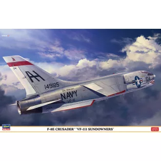   Hasegawa F-8E Crusader 'VF-111 Sundowners' - katonai repülő makett