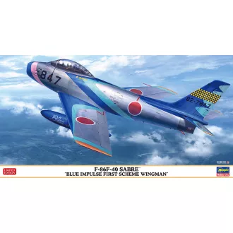  Hasegawa North American F-86F-40 Sabre - Blue Impulse First Scheme Wingman - katonai repülő makett