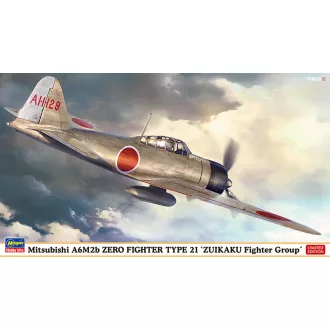   Hasegawa Mitsubishi A6M2b Zero Fighter Type 21 - Zuikaku Flying Group - katonai repülő makett