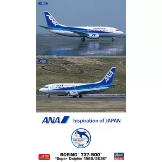   Hasegawa Boeing 737-500 "Super Dolphin 1995/2020" - polgári repülő makett