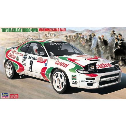 Hasegawa Toyota Celica Turbo 4WD 1993 Monte Carlo Rally makett