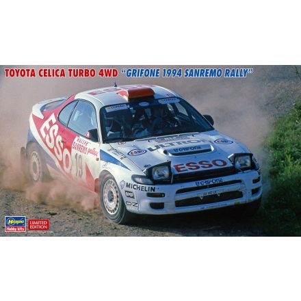 Hasegawa Toyota Celica Turbo 4WD "Grifone 1994 San Remo Rally" makett