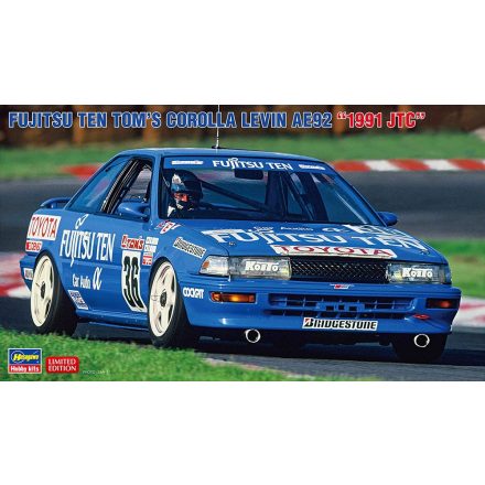Hasegawa Fujitsu Ten Tom's Corolla Levin AE92 "1991 JTC" makett