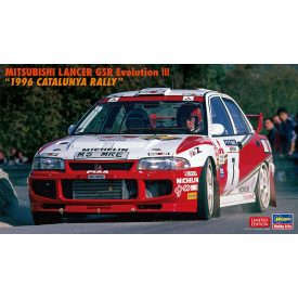   Hasegawa Mitsubishi Lancer GSR Evolution III "1996 Catalunya Rally" makett