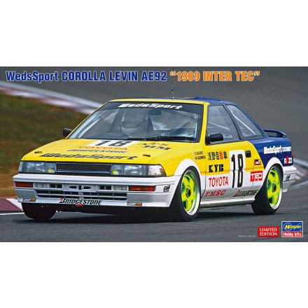 Hasegawa WedsSport Toyota Corolla Levin AE92 "1989 Inter Tec" makett
