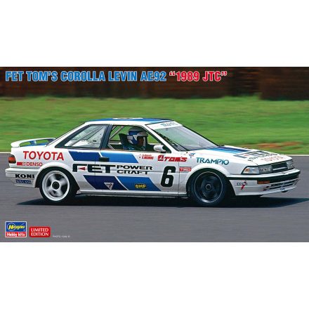 Hasegawa Fet Tom's Corolla Levin AE92 "1989 JTC" makett