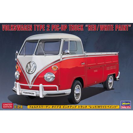 Hasegawa Volkswagen Type 2 Pick-Up Truck "Red/White Paint" makett